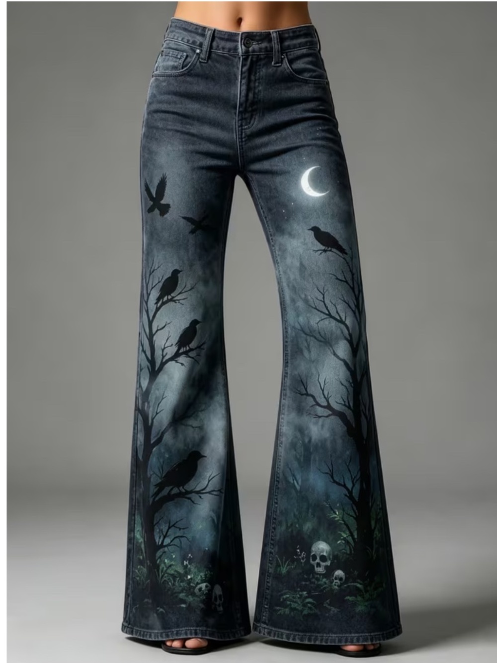 Dark wash Womens Gothic Halloween Jeans- NWT!! Never worn!